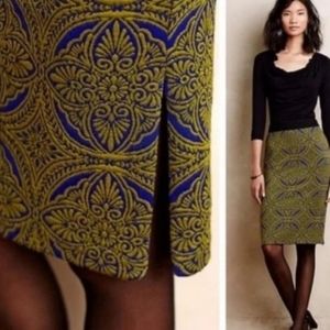 Anthropologie Maeve Medallion Print pencil Skirt Size Medium